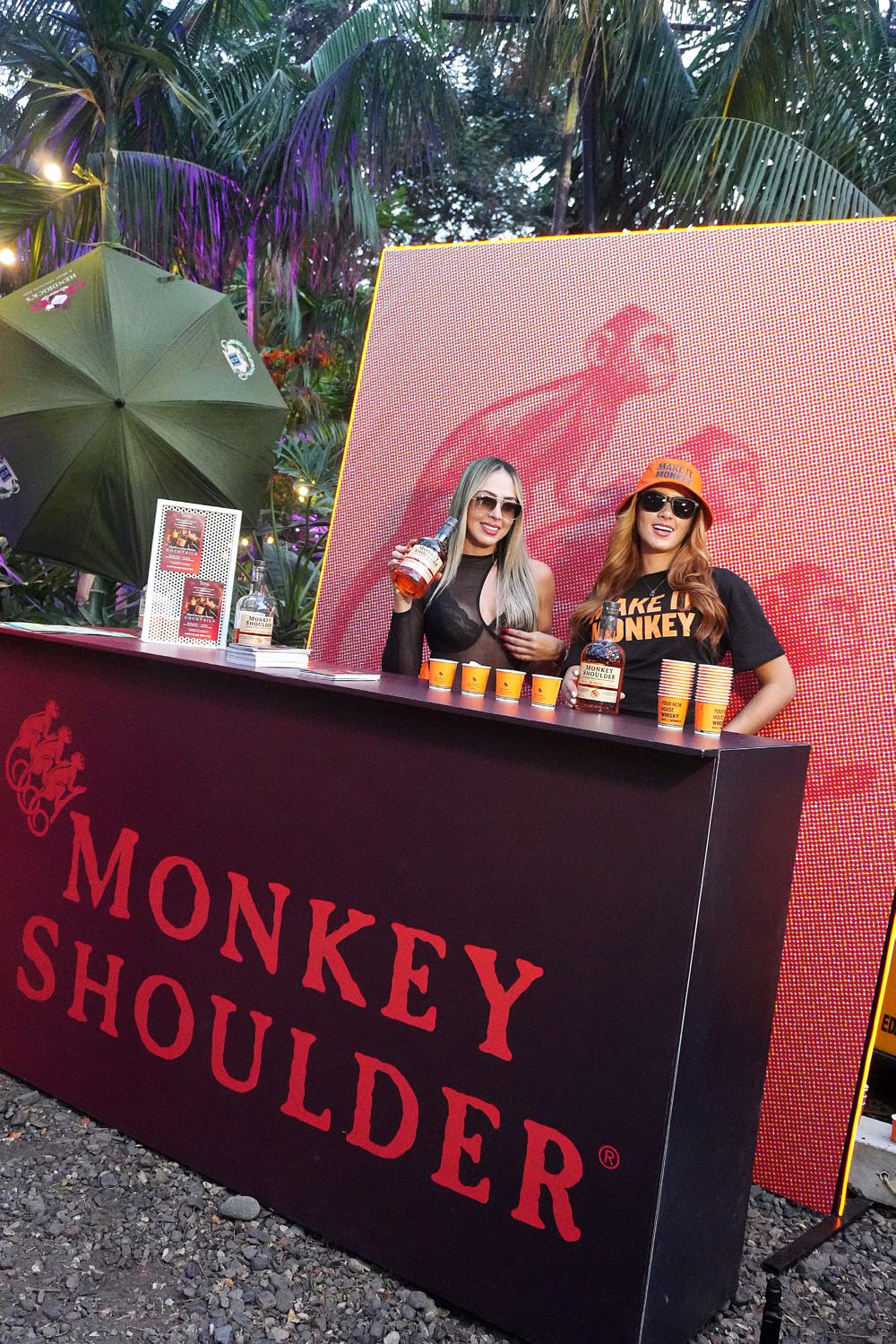 Barra de Monkey Shoulder en una activación de marca