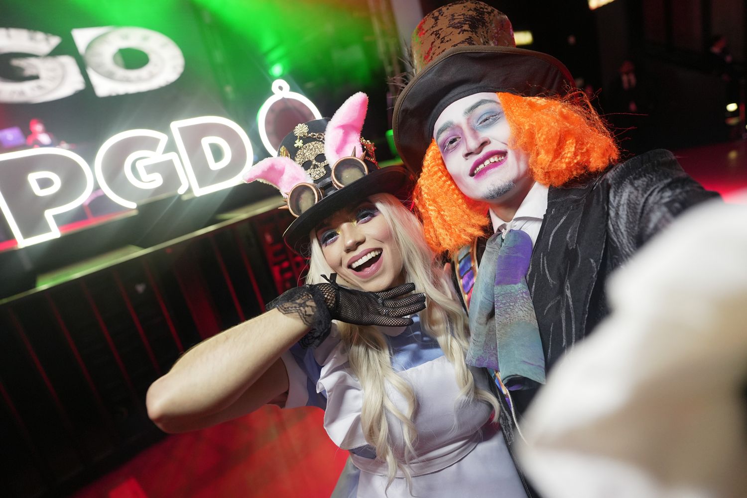 Personajes en vivo en la fiesta PGDay